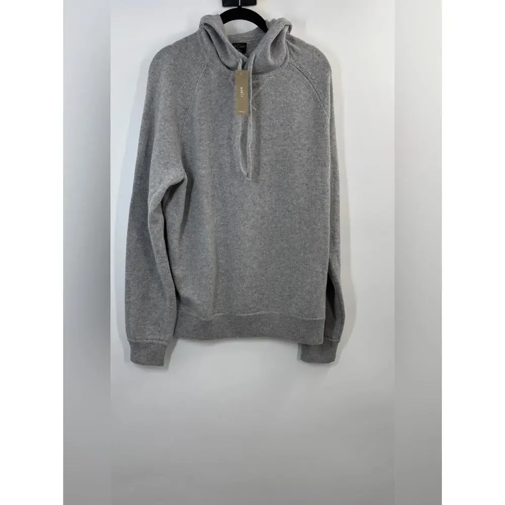 J.Crew Midweight cashmere raglan-sleeve hooded sweater